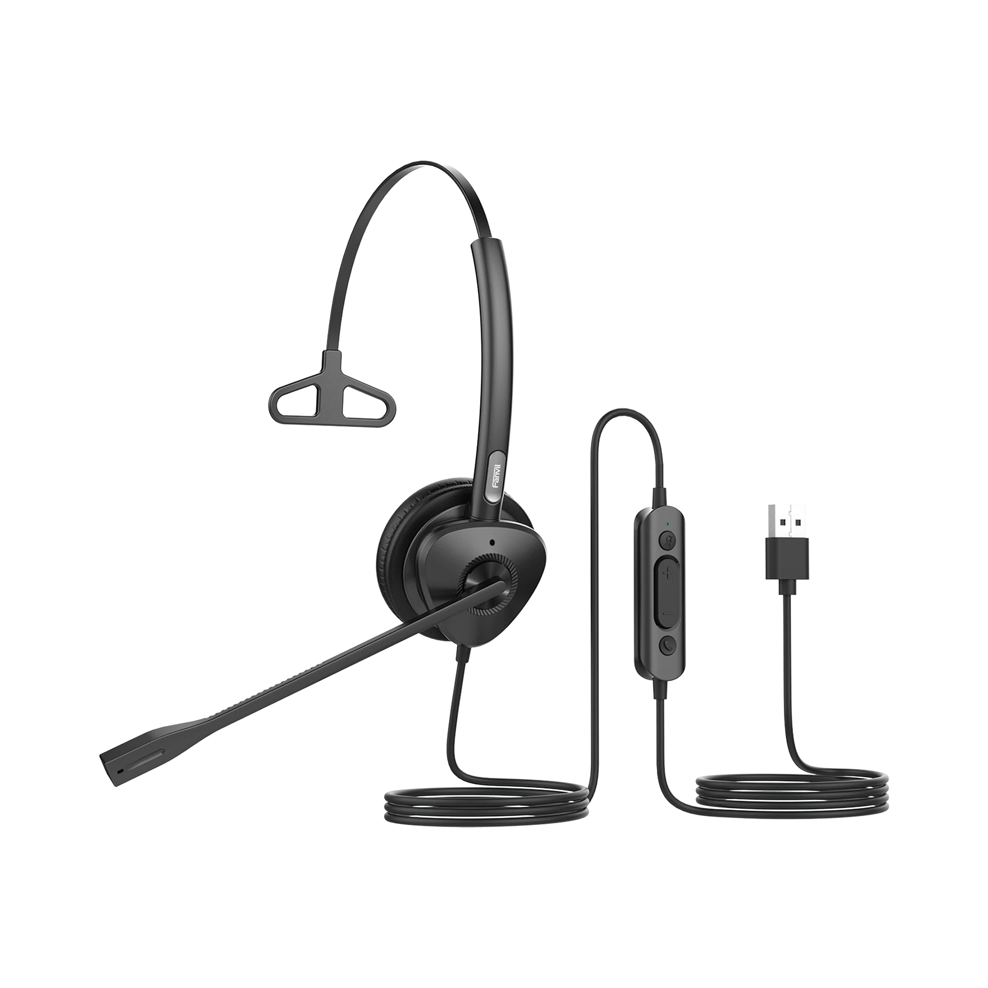 DIADEMA MONOAURAL CON TECNOLOGÍA ANTISHOCK PARA TELÉFONOS IP FANVIL CON INTERFAZ USB CON MICRÓFONO DE CANCELACIÓN DE RUIDO, LARGA DURABILIDAD-VoIP - Telefonía IP - Videoconferencia-FANVIL-Bsai Seguridad & Controles