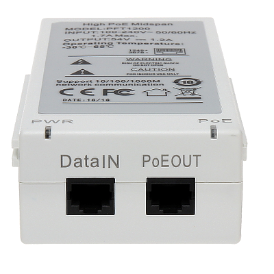 DAHUA PFT1200 - INYECTOR POE GIGABIT / 802.3AF / AT / HI POE / INDICADOR DE CORRIENTE / INDICADOR POE-Inyectores PoE-DAHUA-DAI084002-Bsai Seguridad & Controles