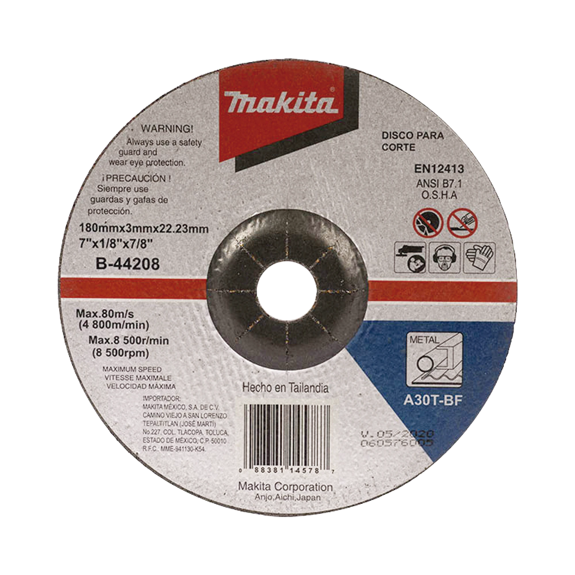 DISCO DE CORTE PARA METAL DE 7"-Herramientas-MAKITA-Bsai Seguridad & Controles