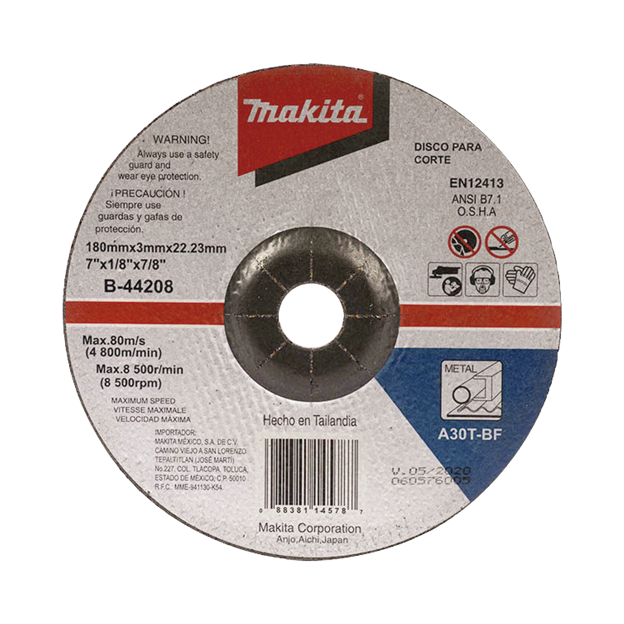 DISCO DE CORTE PARA METAL DE 7"-Herramientas-MAKITA-Bsai Seguridad & Controles