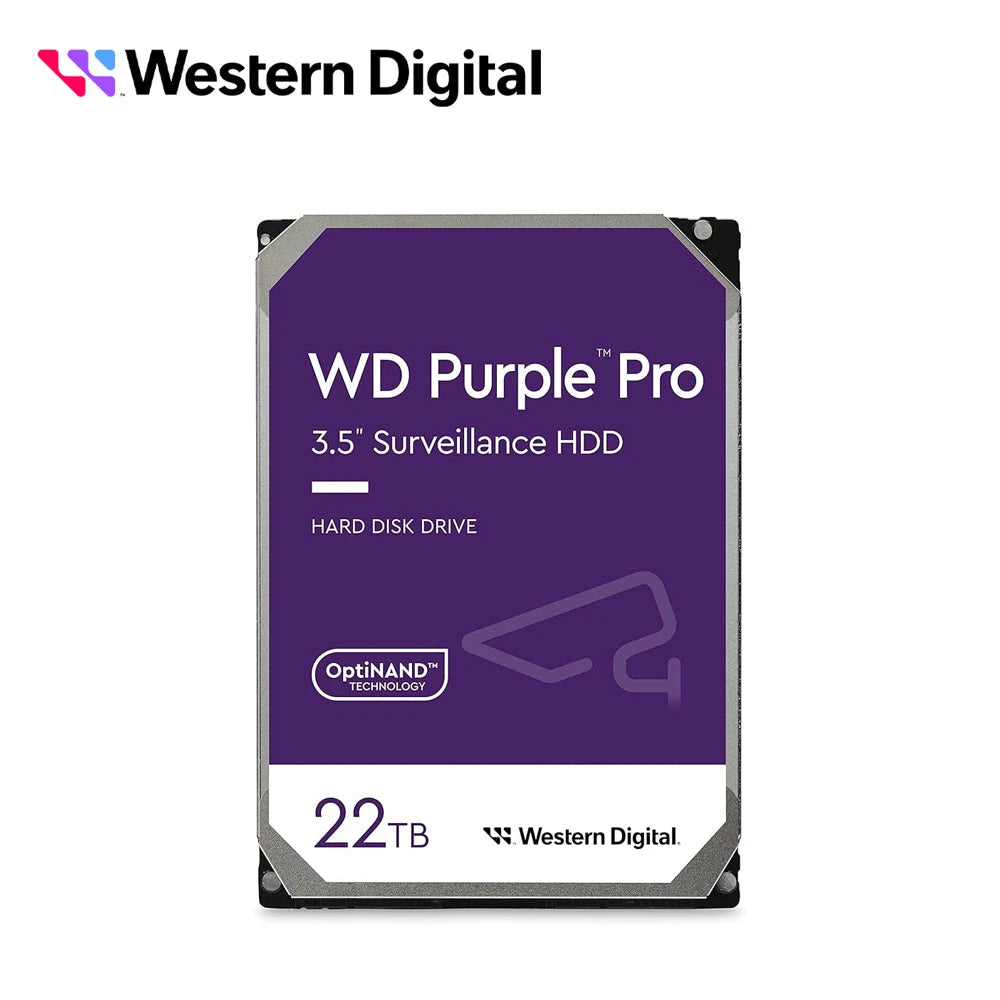 DISCO DURO DD 22TB SATA WD PURPLE PRO WD221PURP TRABAJO 24/7 SATA III CACHE 512MB 7200RPM OPTIMIZADO PARA VIDEOVIGILANCIA INTELIGENTE-Discos Duros-WESTERN DIGITAL-Bsai Seguridad & Controles
