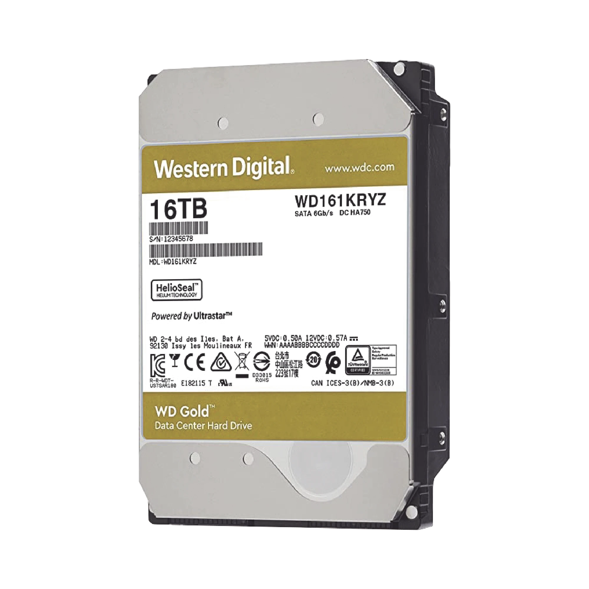 DISCO DURO ENTERPRISE 16TB WD GOLD-Almacenamiento-WESTERN DIGITAL (WD)-Bsai Seguridad & Controles