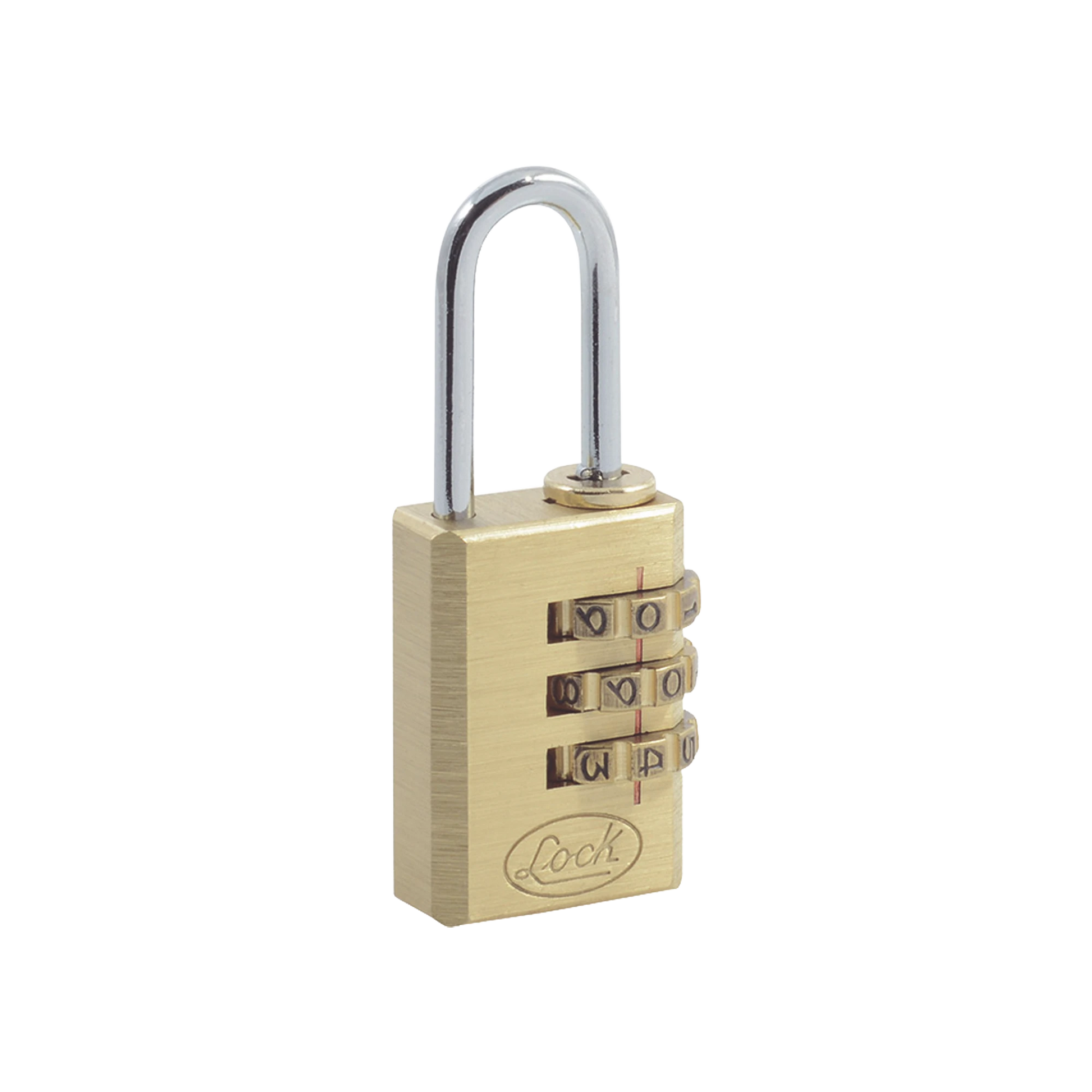 CANDADO DE LATÓN DE COMBINACIÓN MALETERO PROGRAMABLE/ MEDIDA 20 MM / NIVEL DE SEGURIDAD 3 / DISCOS PROGRAMABLES.-Cerraduras-LOCK-Bsai Seguridad & Controles