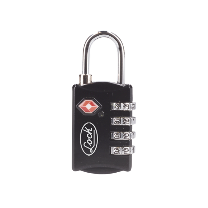 CANDADO DE COMBINACIÓN MALETERO NEGRO TSA / MEDIDA 30 MM/ / NIVEL DE SEGURIDAD 3 / DISCOS PROGRAMABLES.-Cerraduras-LOCK-Bsai Seguridad & Controles