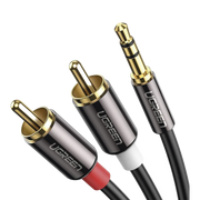 CABLE AUDIO PREMIUM JACK 3.5MM A 2 RCA / 10 METROS / FLEXIBLE / DOBLE BLINDAJE / TRANSFERENCIA DE AUDIO SIN PÉRDIDAS / CAJA DE ALEACIÓN DE COBRE / AMPLIA COMPATIBILIDAD / DISEÑO DURADERO.-Audio, Video y Voceo-UGREEN-Bsai Seguridad & Controles