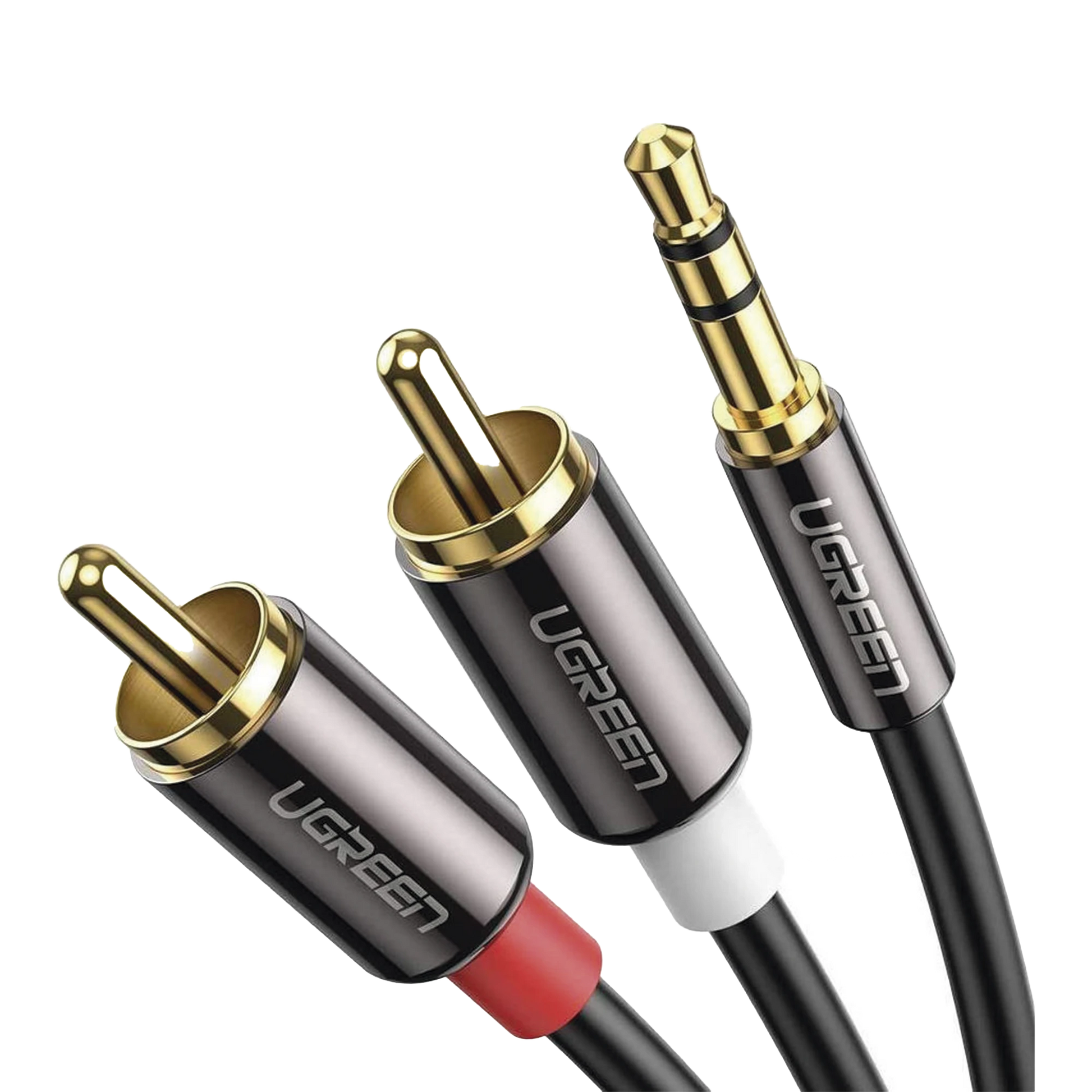 CABLE AUDIO PREMIUM JACK 3.5MM A 2 RCA / 10 METROS / FLEXIBLE / DOBLE BLINDAJE / TRANSFERENCIA DE AUDIO SIN PÉRDIDAS / CAJA DE ALEACIÓN DE COBRE / AMPLIA COMPATIBILIDAD / DISEÑO DURADERO.-Audio, Video y Voceo-UGREEN-Bsai Seguridad & Controles