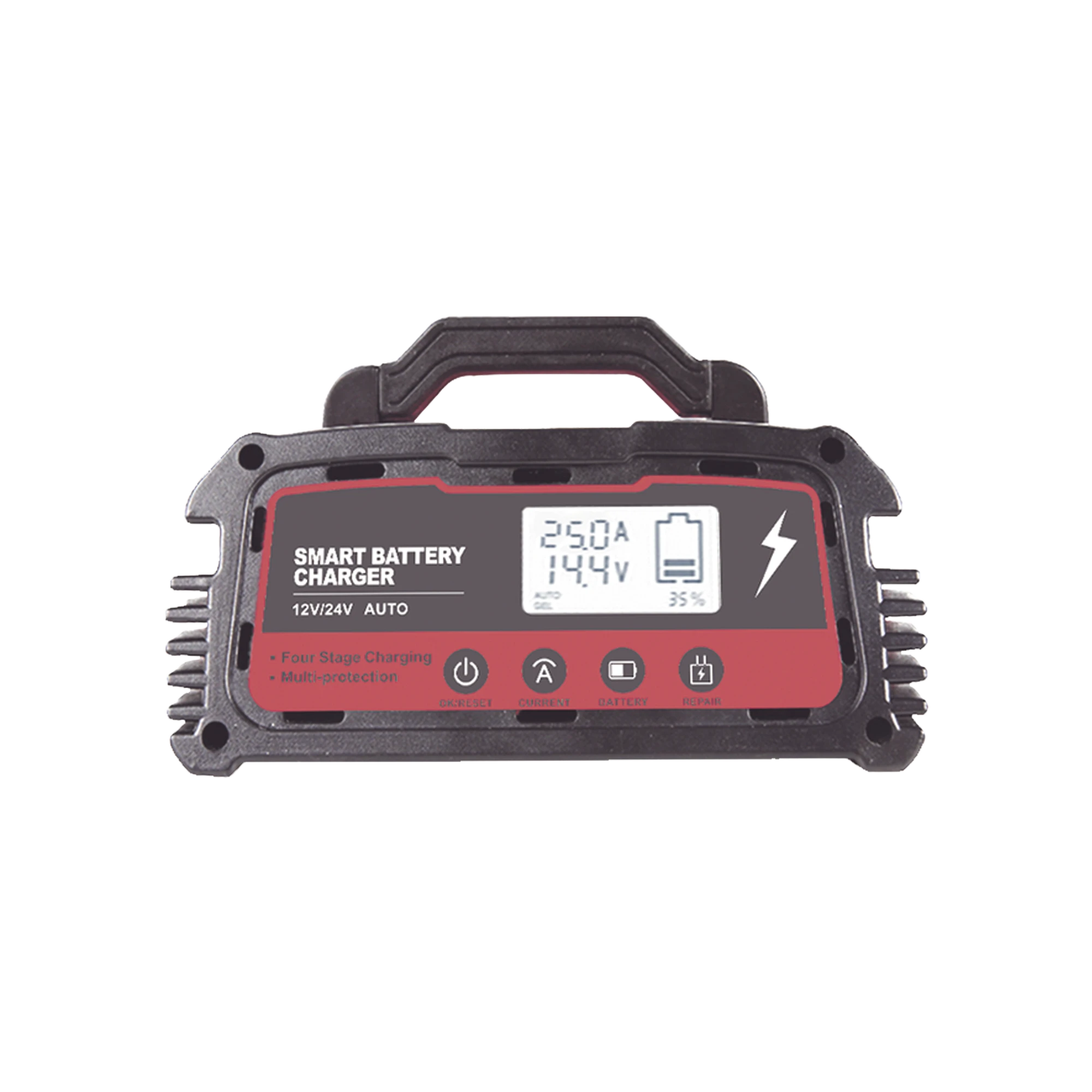 CARGADOR INTELIGENTE / BATERÍAS DE 12 O 24 VCC / 25 A / DISPLAY LCD-Energía-EPCOM POWERLINE-Bsai Seguridad & Controles