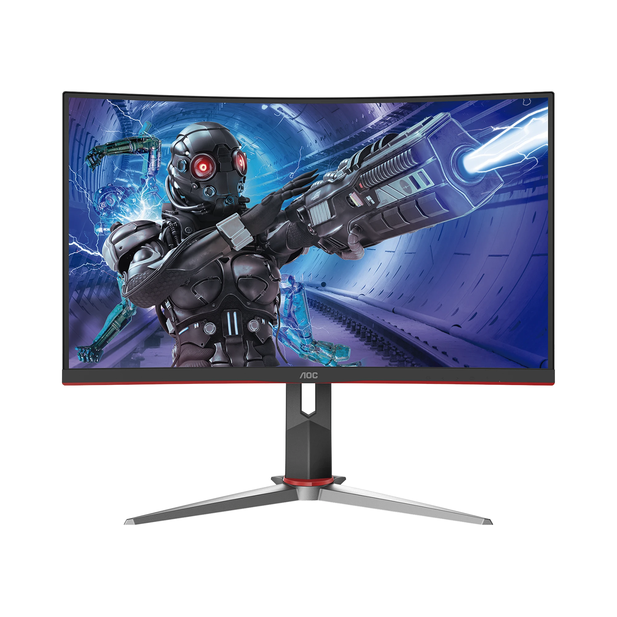 MONITOR CURVO 27" GAMING W-LED VA, RESOLUCIÓN 1920 X 1080P 165HZ, CON ENTRADAS DE VIDEO VGA / HDMI / DISPLAYPORT . BISEL ULTRA DELGADO. SOPORTA VESA-Monitores Pantallas y Mobiliario-AOC-Bsai Seguridad & Controles