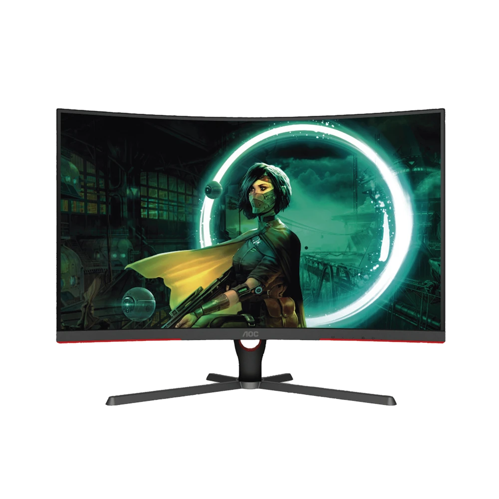 MONITOR CURVO 32" WIDESCREEN GAMING W-LED VA, RESOLUCIÓN 1920X1080P 165HZ, CON ENTRADAS DE VIDEO HDMI / DISPLAYPORT, BISEL ULTRA DELGADO, SOPORTA VESA-Monitores Pantallas y Mobiliario-AOC-Bsai Seguridad & Controles