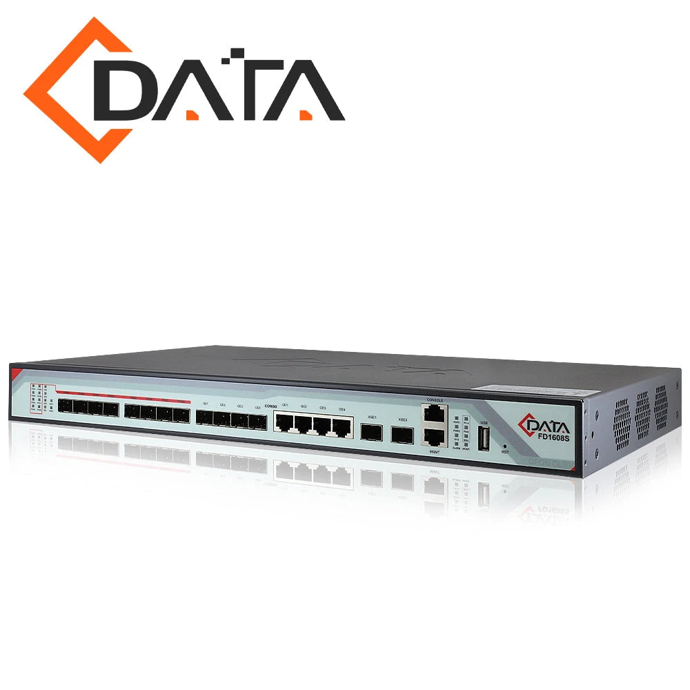 GPON OLT C-DATA FD1608S-B0 / 8 PUERTOS PON SFP SC-UPC / 4 PUERTOS COMBO RJ45 GIGABIT ETHERNET + 4 UPLINK SFP GIGABIT / 2 PUERTOS SFP+ 10 GIGABIT / 1 PUERTO DE CONSOLA RJ45 / 1 PUERTO USB / RACKEABLE EN 1U DE 19” / DIVISION DE HASTA 128 / DISTANCIA HAST...-GPON-C-DATA-Bsai Seguridad & Controles