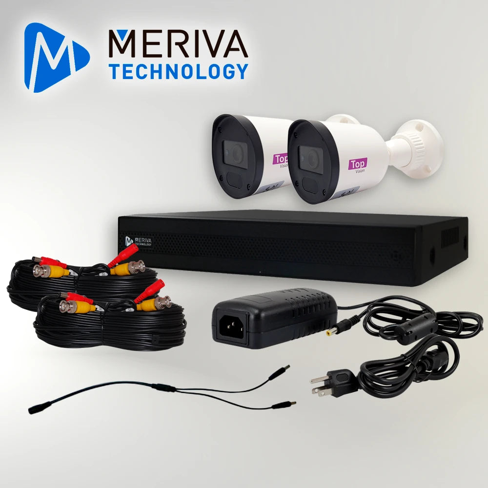 KIT FUSION MERIVA-TOPVISION 4X2 2MP H.265 P2P INCLUYE 1 DVR 4CH BNC + 2CH IP MXVR-2104 / 2 CÁMARAS BULLET 2MP TCB120 TOPVISION POLICARBONATO IP66 3.6MM 20M IR ́S MULTITECNOLOGÍA / 2 CABLES BNC-CORRIENTE PRE PONCHADOS 18M / FUENTE DE PODER / DISTRIBUID...-Kits Cámaras de Seguridad-MERIVA TECHNOLOGY-Bsai Seguridad & Controles