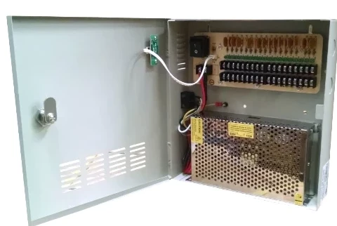 SAXXON PSU1220D18- FUENTE DE PODER REGULADA 12V 20 AMP/DISTRIBUIDOR 18 CAMARAS-Fuentes con Distribuidor-SAXXON-Bsai Seguridad & Controles