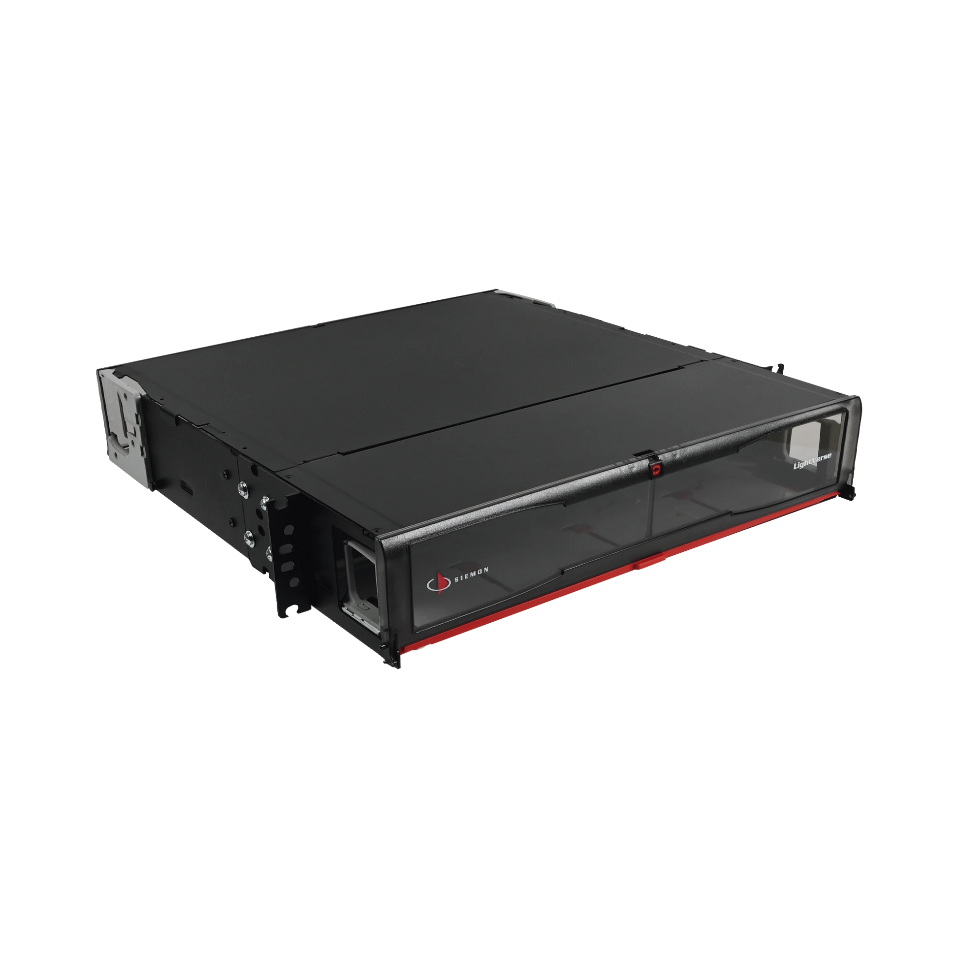 DISTRIBUIDOR DE FIBRA ÓPTICA DE ALTA DENSIDAD LIGTHVERSE *PRO* PARA RACK DE 19IN, ACEPTA 8 PLACAS PLUG AND PLAY, HASTA 192 FIBRAS, 2 UR-Fibra Óptica-SIEMON-Bsai Seguridad & Controles