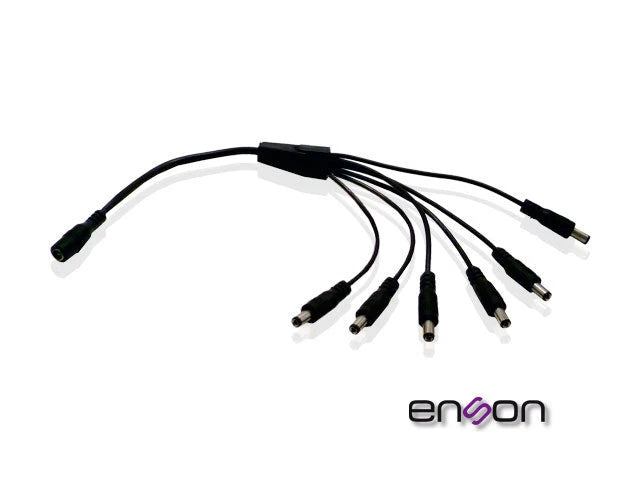 DISTRIBUIDOR TIPO PULPO ENSON ENS-DC16 DE 1 A 6 CANALES IDEAL PARA ALIMENTACION DE CAMARAS DE CCTV-Fuentes de Alimentación-ENSON-Bsai Seguridad & Controles