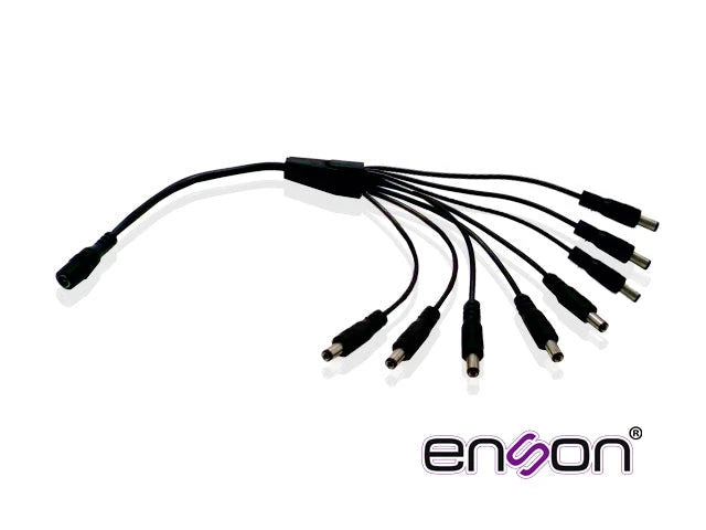 DISTRIBUIDOR TIPO PULPO ENSON ENS-DC18 DE 1 A 8 CANALES IDEAL PARA ALIMENTACION DE CAMARAS DE CCTV-Fuentes de Alimentación-ENSON-Bsai Seguridad & Controles