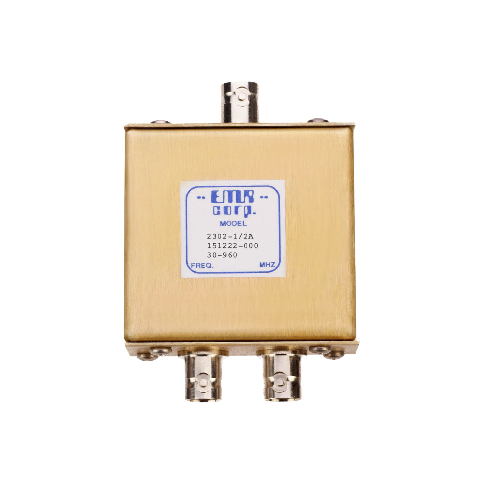 DIVISOR DE POTENCIA EMR DE 2 VÍAS, 30-960 MHZ, 0.5 WATT, CONECTORES BNC HEMBRA.-Filtros y Sistemas en RF-EMR CORPORATION-Bsai Seguridad & Controles