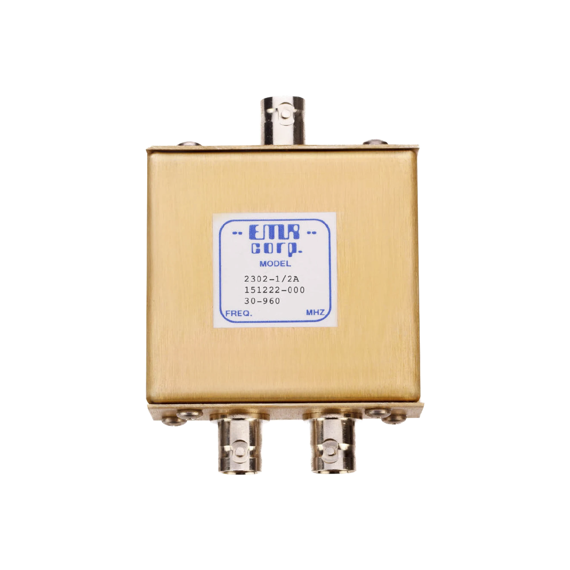 DIVISOR DE POTENCIA EMR DE 2 VÍAS, 30-960 MHZ, 0.5 WATT, CONECTORES BNC HEMBRA.-Filtros y Sistemas en RF-EMR CORPORATION-Bsai Seguridad & Controles