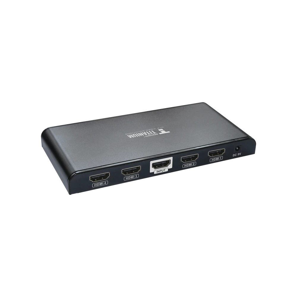 DIVISOR HDMI DE 1 ENTRADA A 4 SALIDAS 4KX2K @ 30 HZ SOPORTA 3D, SOPORTA 30 METROS EN LA ENTRADA, 25 METROS EN LAS SALIDAS-Accesorios Videovigilancia-EPCOM TITANIUM-Bsai Seguridad & Controles
