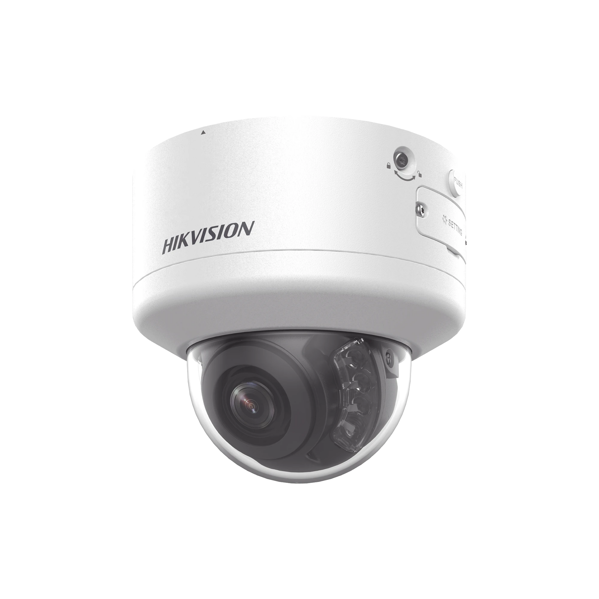 DOMO IP 8 MEGAPIXEL (4K) / LENTE MOT. 2.7 A 13.5 MM / 40 MTS IR EXIR / EXTERIOR IP66 / IK10 / DARKFIGHTER / AUDIO Y ALARMA I/O / POE+ / ONVIF / MICRO SD / 4 ANALÍTICOS: ACUSENSE, DETECCION FACIAL, CONTEO DE PERSONAS POR CRUCE Y ZONA-Cámaras IP y NVRs-HIKVISION-Bsai Seguridad & Controles