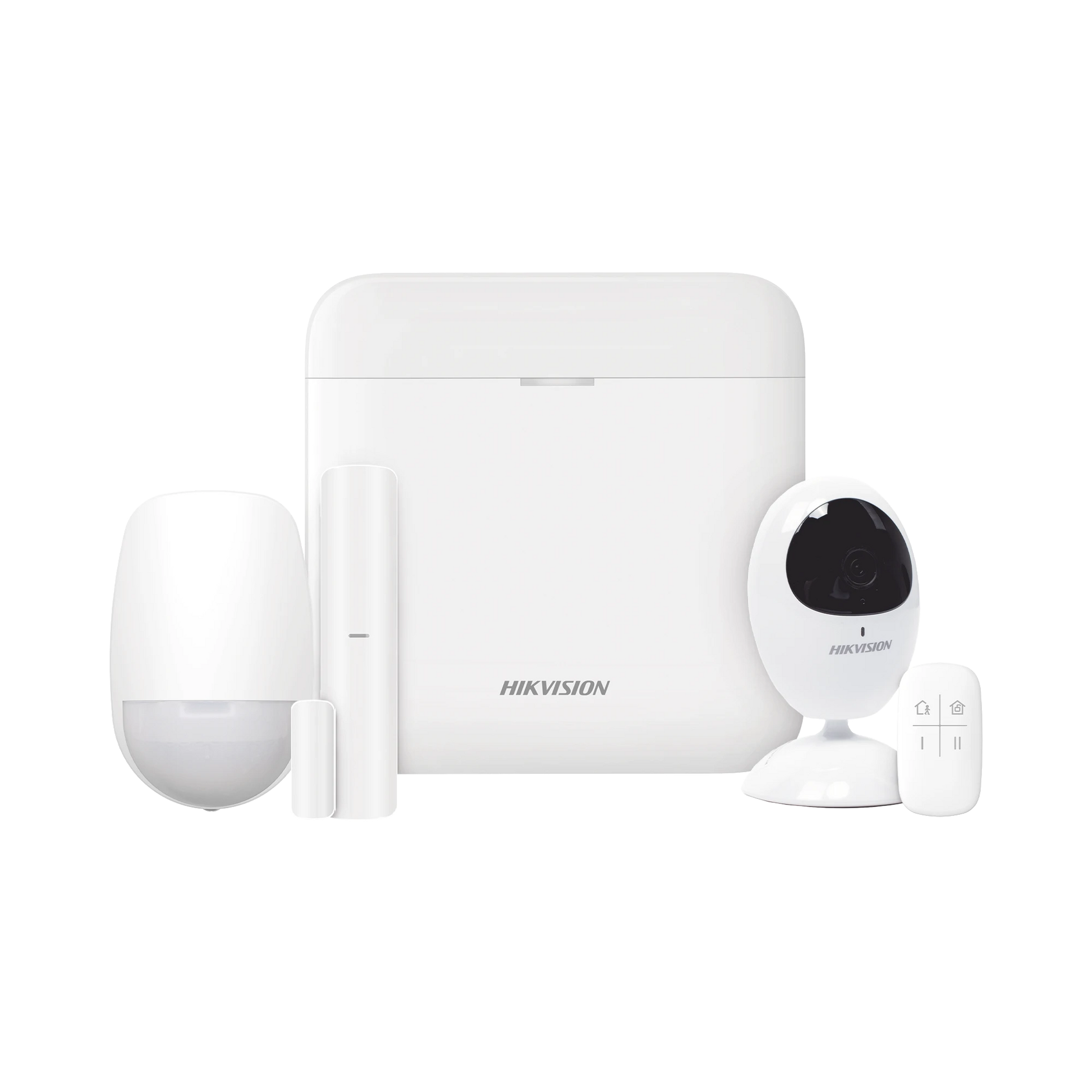 (AX PRO) KIT DE ALARMA AX PRO CON GSM (3G/4G) / INCLUYE: 1 HUB CON BATERIA DE RESPALDO / 1 SENSOR PIR / 1 CONTACTO MAGNÉTICO / 1 CONTROL REMOTO / 1 CÁMARA IP / WI-FI / COMPATIBLE CON HIK-CONNECT P2P / DS-2CV2U21FD-IW-Paneles de Alarma y Accesorios Hikvision-HIKVISION-Bsai Seguridad & Controles