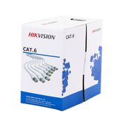 BOBINA DE CABLE DE 305 M (1000 FT) CAT 6 / 100% COBRE / COLOR BLANCO / USO EN INTERIOR / PVC-Cables y Conectores-HIKVISION-Bsai Seguridad & Controles