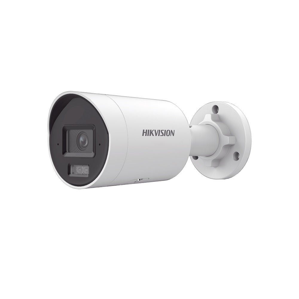 BALA IP 4 MEGAPIXEL / LENTE 2.8 MM / DUAL LIGHT (40 MTS IR + 40 MTS LUZ BLANCA) / DARKFIGHTER S / MICROFONO INTEGRADO / EXTERIOR IP67 / WDR 130 DB / 4 ANALÍTICOS: ACUSENSE, DETECCION FACIAL, CONTEO DE PERSONAS POR CRUCE Y ZONA-Cámaras IP y NVRs-HIKVISION-Bsai Seguridad & Controles