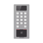 (POE / 2 RELAYS) TERMINAL DE CONTROL DE ACCESO / VIDEOPORTERO MULTIAPARTAMENTO LLAMADA A APP / TECLADO / EXTERIOR ANTIVANDÁLICO IP65 & IK09 / HUELLA, TARJETA, CÓDIGO QR, PIN O APP HIK-CONNECT  / CÁMARA 2 MP COMPATIBLE CON NVRS
