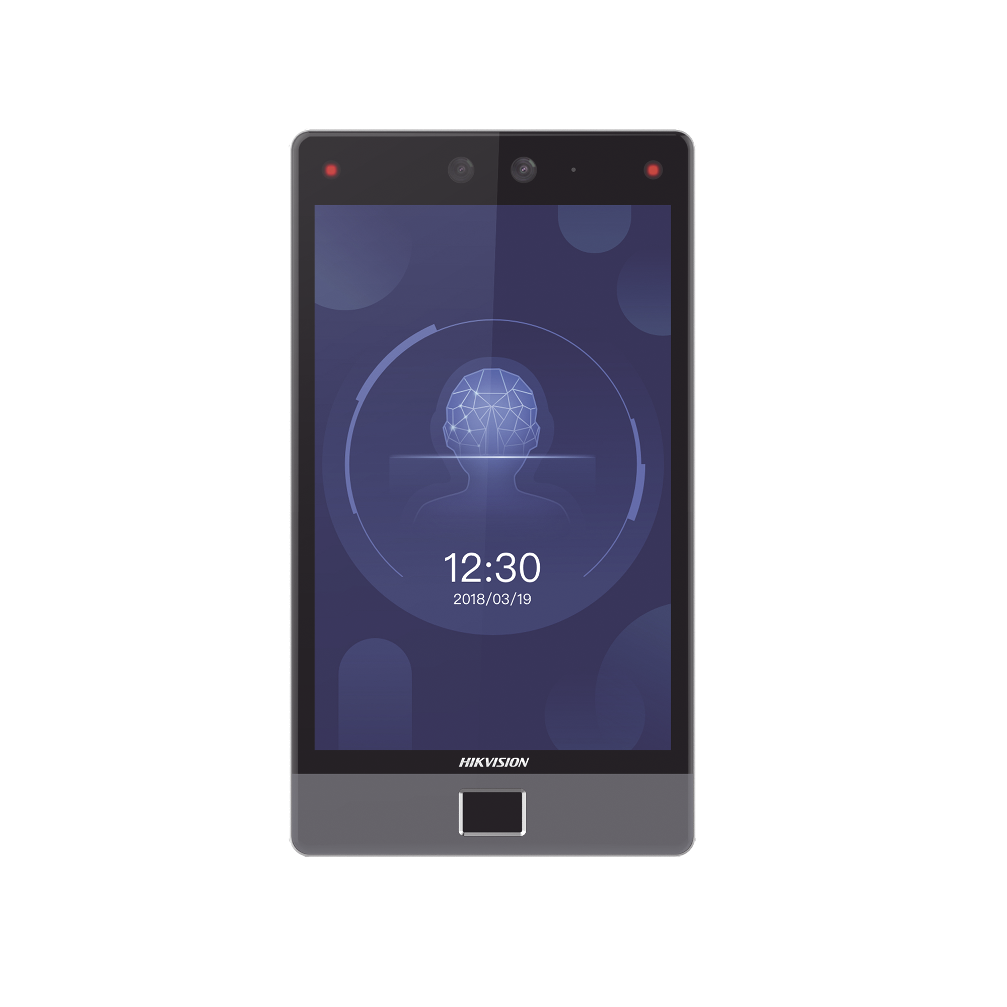 TERMINAL FACIAL MIN MOE 8" TOUCH CON LECTOR DE HUELLAS / DELGADA Y ESTÉTICA / POE / 100,000 ROSTROS / EXTERIOR IP65 / FUNCIÓN DE VIDEOPORTERO Y LECTURA DE CÓDIGOS QR / LECTURA DE TARJETAS / HIK-IA