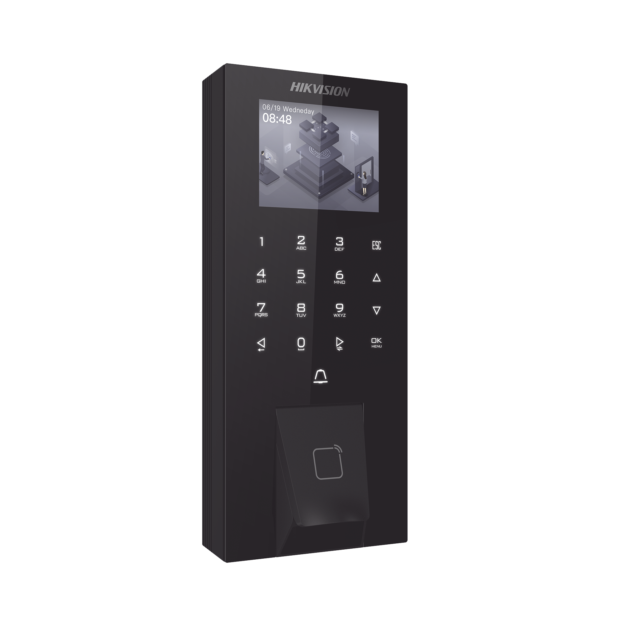 BIOMETRICO IP65 WIFI POE PARA ACCESO Y ASISTENCIA / 5,000 HUELLAS Y TARJETAS / ADMINISTRACIÓN EN LA NUBE CON HIKCONNECT TEAMS / SALIDA 12 VCD PARA CHAPA