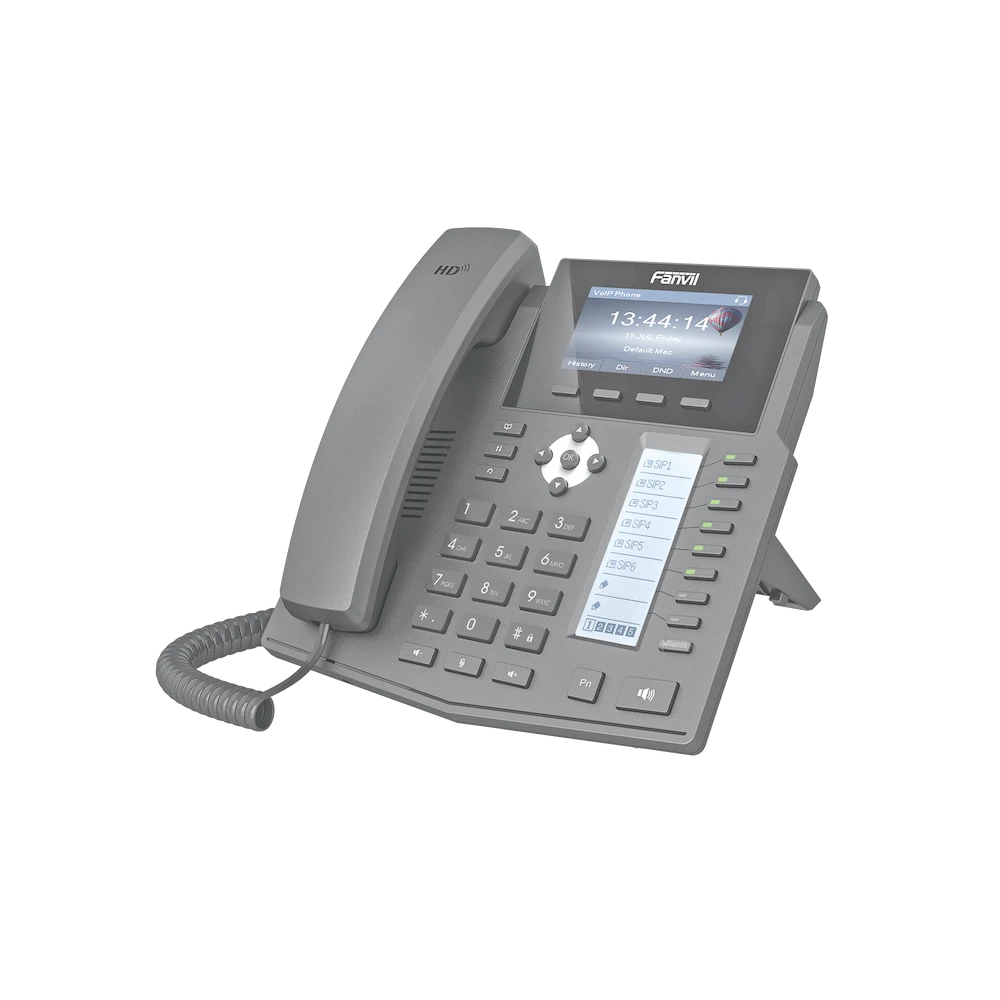 TELÉFONO IP EMPRESARIAL PARA 6 LINEAS SIP CON 2 PANTALLAS LCD A COLOR, 8 TECLAS BLF/DSS Y CONFERENCIA DE 3 VÍAS, POE-VoIP y Telefonía IP-FANVIL-Bsai Seguridad & Controles