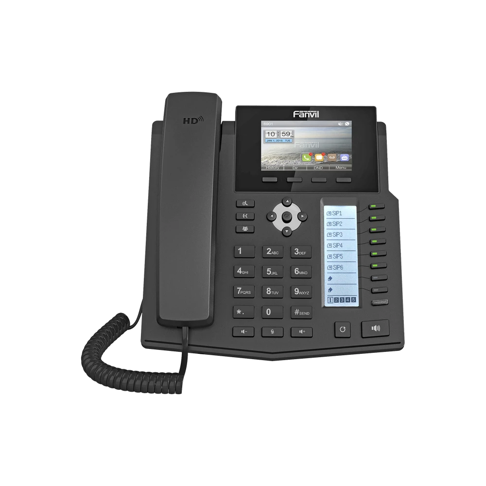 TELÉFONO IP EMPRESARIAL PARA 6 LINEAS SIP CON 2 PANTALLAS LCD A COLOR, 8 TECLAS BLF/DSS Y CONFERENCIA DE 3 VÍAS, POE-VoIP y Telefonía IP-FANVIL-Bsai Seguridad & Controles