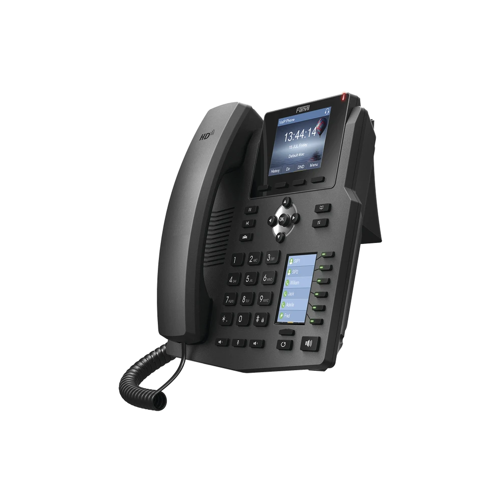 TELÉFONO IP EMPRESARIAL PARA 4 LÍNEAS SIP CON 2 PANTALLAS LCD, 6 TECLAS BLF/DSS, PUERTOS GIGABIT Y CONFERENCIA DE 3 VÍAS, POE-VoIP y Telefonía IP-FANVIL-Bsai Seguridad & Controles