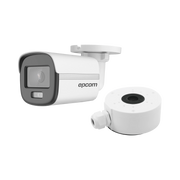 KIT DE CÁMARA + MONTAJE BALA TURBOHD 2 MEGAPÍXEL (1080P) / IMAGEN A COLOR 24/7 / LENTE 2.8 MM / METAL / LUZ BLANCA 20 MTS / EXTERIOR IP67 / TVI-AHD-CVI-CVBS / DWDR-Cámaras-EPCOM-Bsai Seguridad & Controles