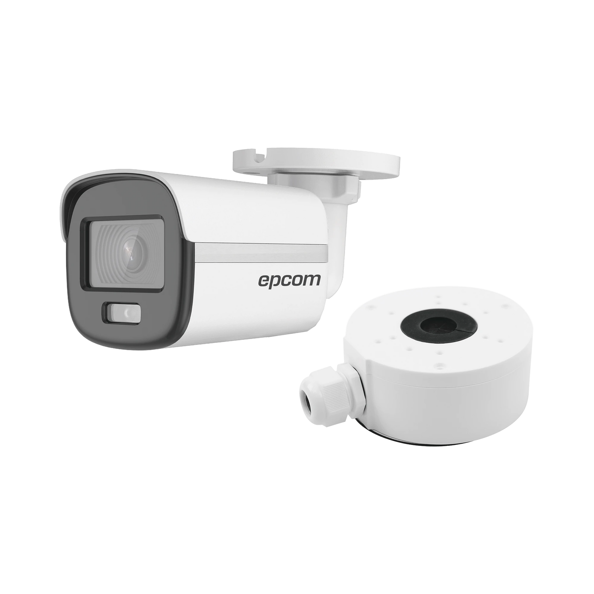 KIT DE CÁMARA + MONTAJE BALA TURBOHD 2 MEGAPÍXEL (1080P) / IMAGEN A COLOR 24/7 / LENTE 2.8 MM / METAL / LUZ BLANCA 20 MTS / EXTERIOR IP67 / TVI-AHD-CVI-CVBS / DWDR-Cámaras-EPCOM-Bsai Seguridad & Controles