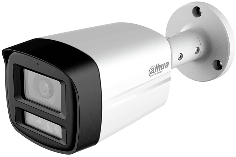 DAHUA HAC-HFW1200TLM-IL-T- CÁMARA BULLET DE 2 MEGAPÍXELES/ LENTE DE 2.8 MM APERTURA DE HASTA 111°/ AUDIO BIDIRECCIONAL/ ILUMINADOR DUAL INTELIGENTE HASTA 40M/ METAL + PLASTICO/ #LONUEVO-Bullet-DAHUA-Bsai Seguridad & Controles