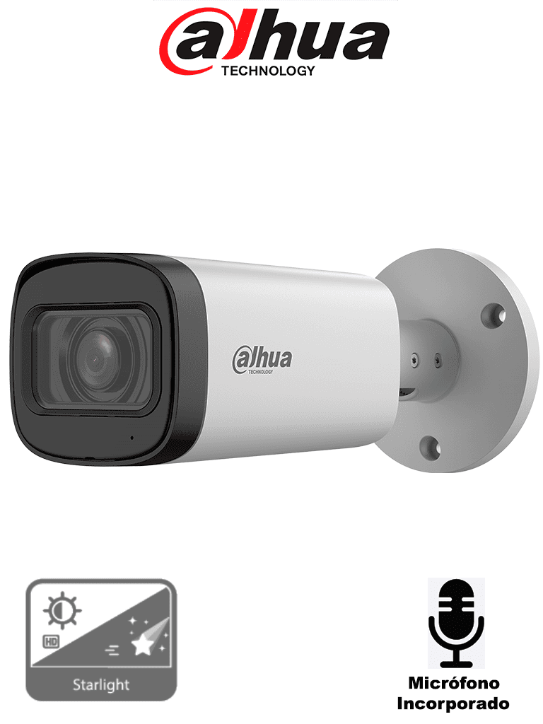 DAHUA DH-HAC-HFW1500RN-Z-A-27135-S3-DIP - CÁMARA BULLET DE 5 MEGAPÍXELES/ LENTE MOTORIZADO DE 2.7 A 12 MM/ MICRÓFONO INT