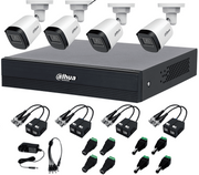 DAHUA KIT/XVR1B04-I/T/4-B1A21-U - KIT 4 CANALES CON TRANSCEPTORES/ 4 CÁMARAS B1A21N-U DE 2 MP LENTE 2.8MM, 93 GRADOS, 1 