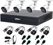 DAHUA DH-KIT/XVR1B04-I/T/4-B2A21N-U-0280B/BALUN - KIT 4 CANALES CÁMARAS B2A21N-U DE 2 MP, DVR XVR1B04-I/T SOPORTA AUDIO 