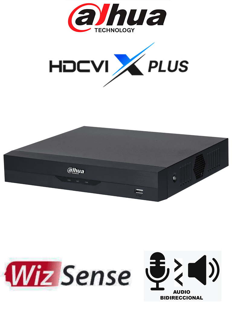 DAHUA DH-XVR5216AN-I3/T - DVR DE 16 CANALES 5 MP LITE WIZSENSE/ HDCVI X PLUS/ AUDIO BIDIRECCIONAL/ H.265+/ 16 CH HDCVI +