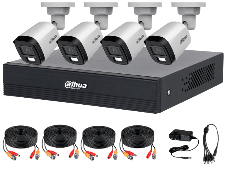 DAHUA DHI-KIT/XVR1B04-I/T/4-B2A21N-U-IL-A-0280B - KIT 4 CANALES 2 MP/ DVR COOPER-U WIZSENSE CON IA/ CÁMARAS B2A21N-U-IL-