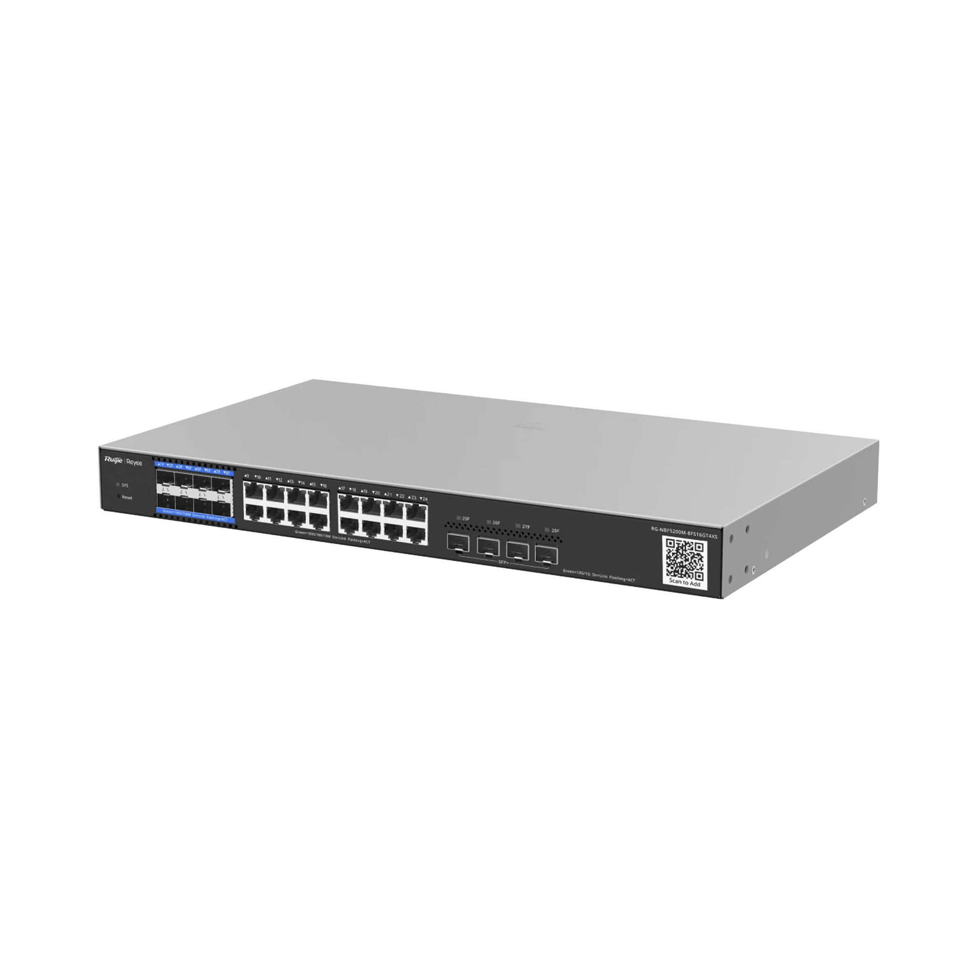E-LIGHTEN OLT / SWITCH HIBRIDO, CAPA 3 CON 8 PUERTOS PON 1G, 16 PUERTOS ETHERNET 1G Y 4 PUERTOS SFP+ 10G, PERFECTO PARA MIGRAR A SOLUCIONES DE FIBRA PON HASTA 256 ONUS-Networking-RUIJIE-Bsai Seguridad & Controles