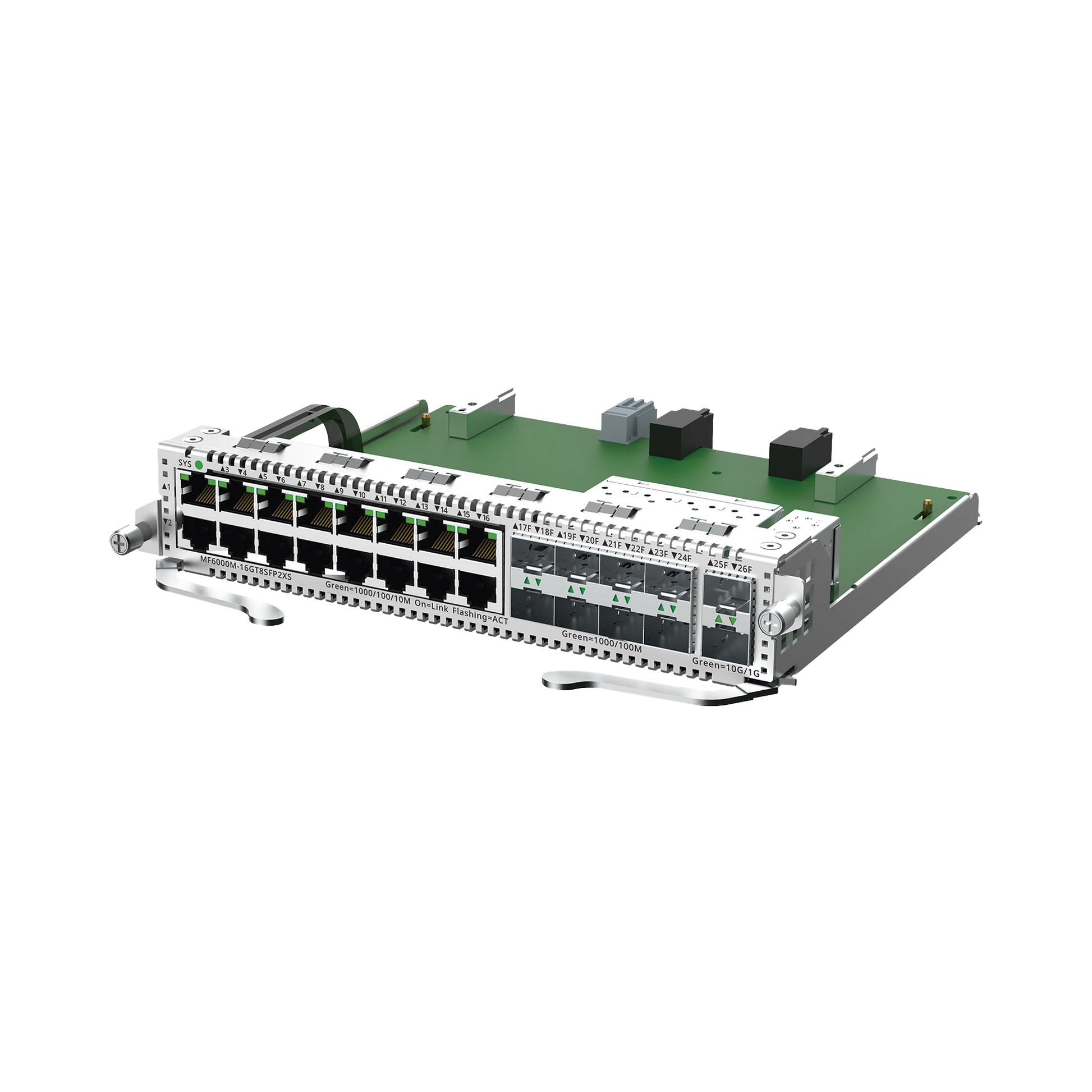 E-LIGHTEN TARJETA MODULAR PARA OLT MODELO RG-NBF6002M, 16 PUERTOS ETHERNET DE 1G, 8 PUERTOS SFP DE 1G Y 2 PUERTOS SFP+ DE 10G-Networking-RUIJIE-Bsai Seguridad & Controles