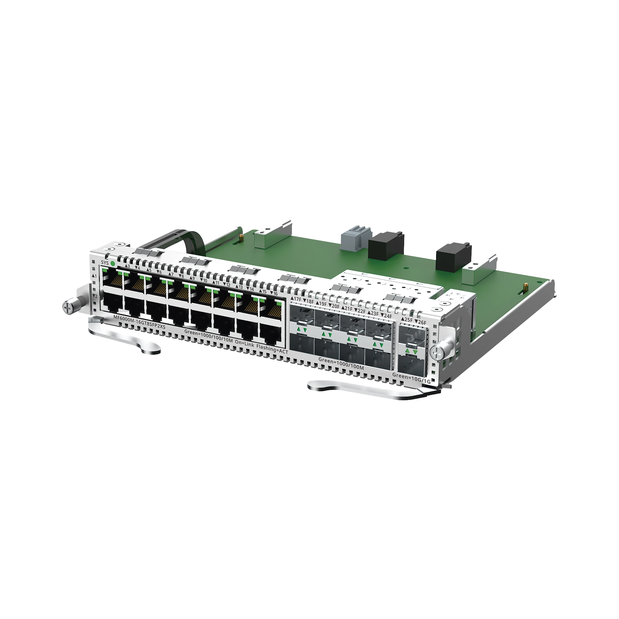 E-LIGHTEN TARJETA MODULAR PARA OLT MODELO RG-NBF6002M, 16 PUERTOS ETHERNET DE 1G, 8 PUERTOS SFP DE 1G Y 2 PUERTOS SFP+ DE 10G-Networking-RUIJIE-Bsai Seguridad & Controles