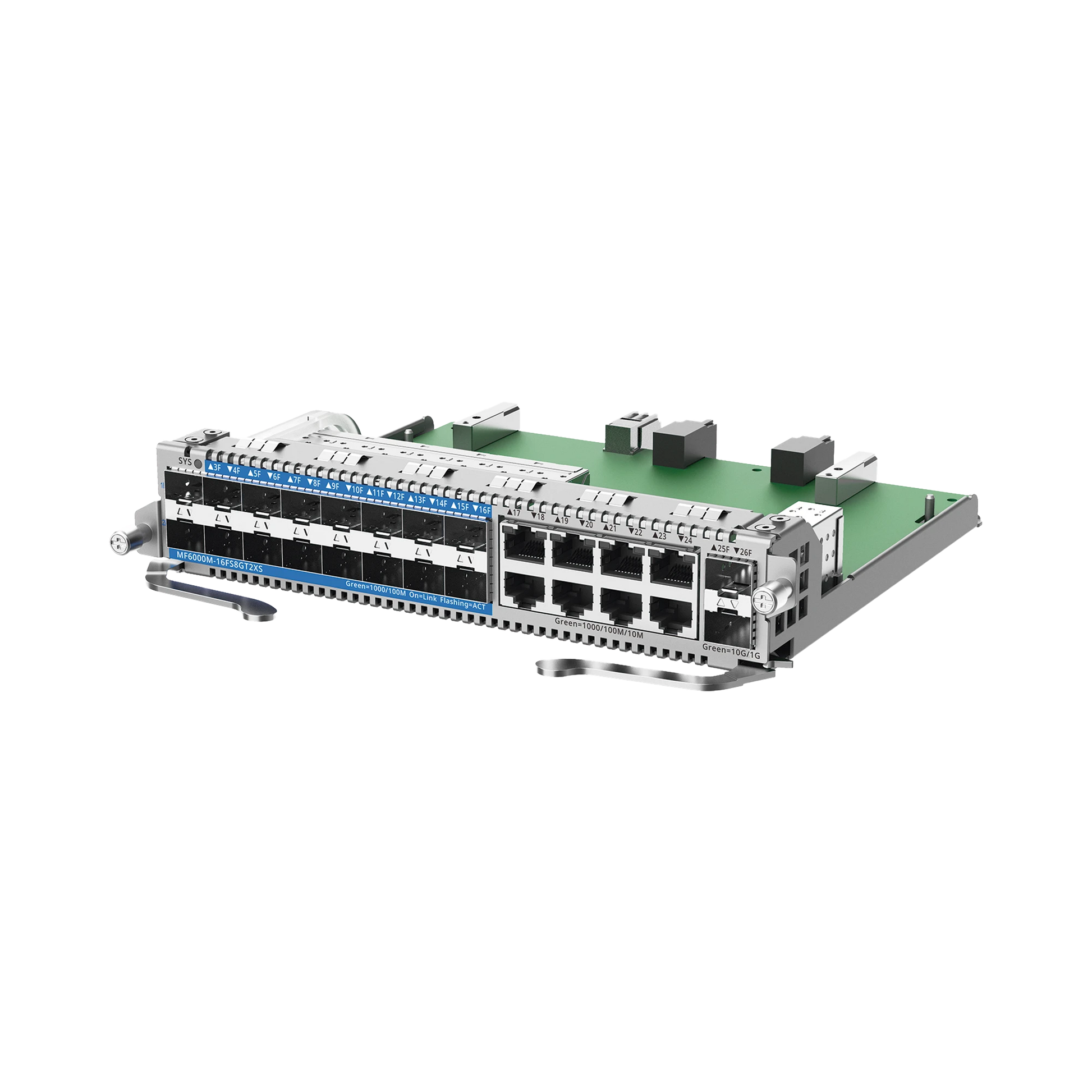 E-LIGHTEN TARJETA MODULAR PARA OLT MODELO RG-NBF6002M, 16 PUERTOS PON/SFP 1G, 8 PUERTOS ETHERNET DE 1G Y 2 PUERTOS SFP+ 10G-Networking-RUIJIE-Bsai Seguridad & Controles