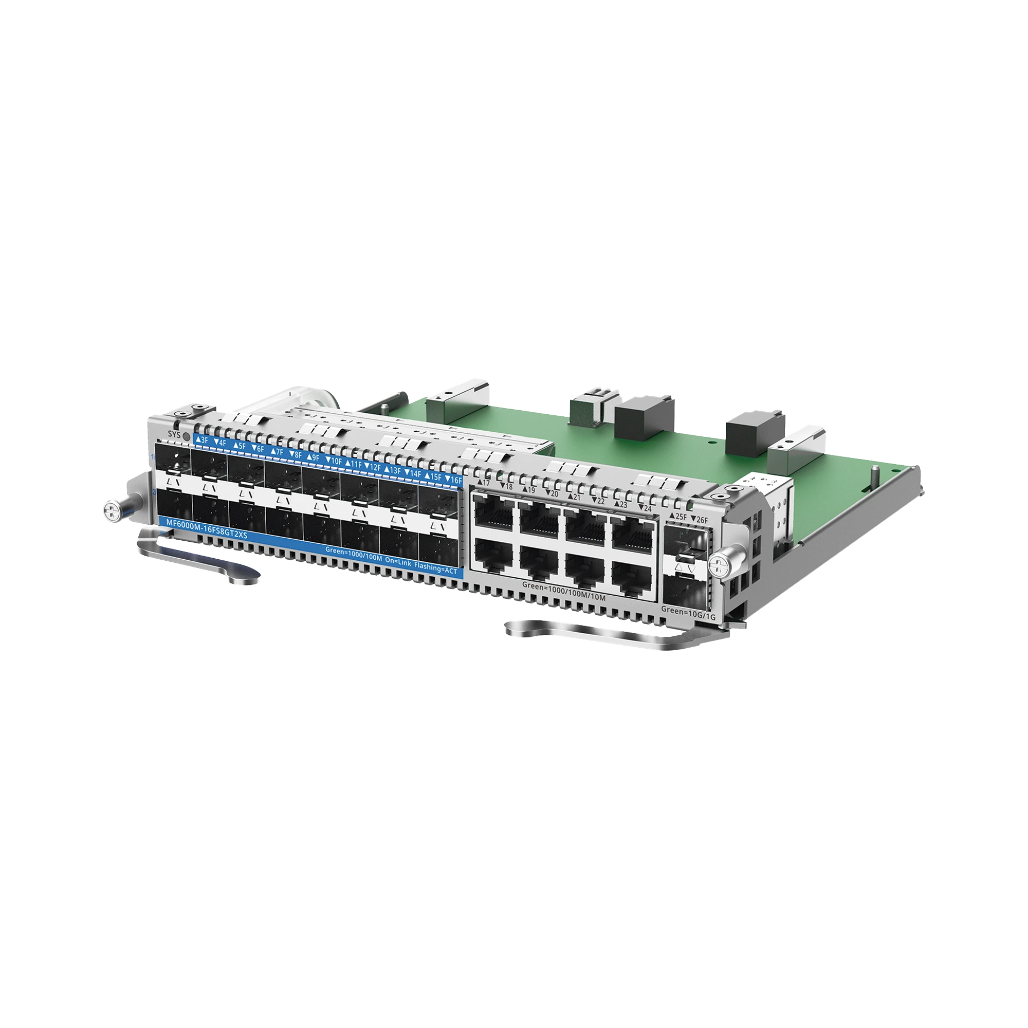 E-LIGHTEN TARJETA MODULAR PARA OLT MODELO RG-NBF6002M, 16 PUERTOS PON/SFP 1G, 8 PUERTOS ETHERNET DE 1G Y 2 PUERTOS SFP+ 10G-Networking-RUIJIE-Bsai Seguridad & Controles