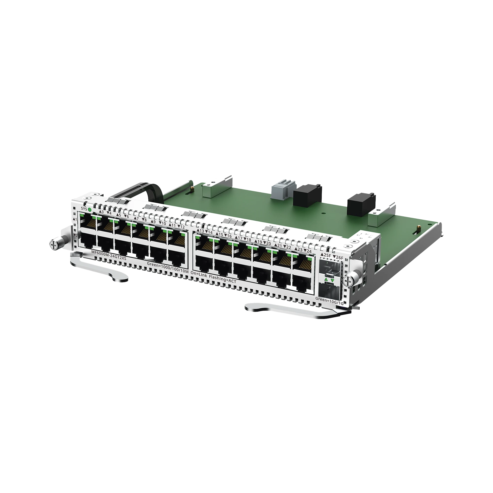 E-LIGHTEN TARJETA MODULAR PARA OLT MODELO RG-NBF6002M, 24 PUERTOS ETHERNET DE 1G, 2 PUERTOS SFP+ DE 10G-Networking-RUIJIE-Bsai Seguridad & Controles