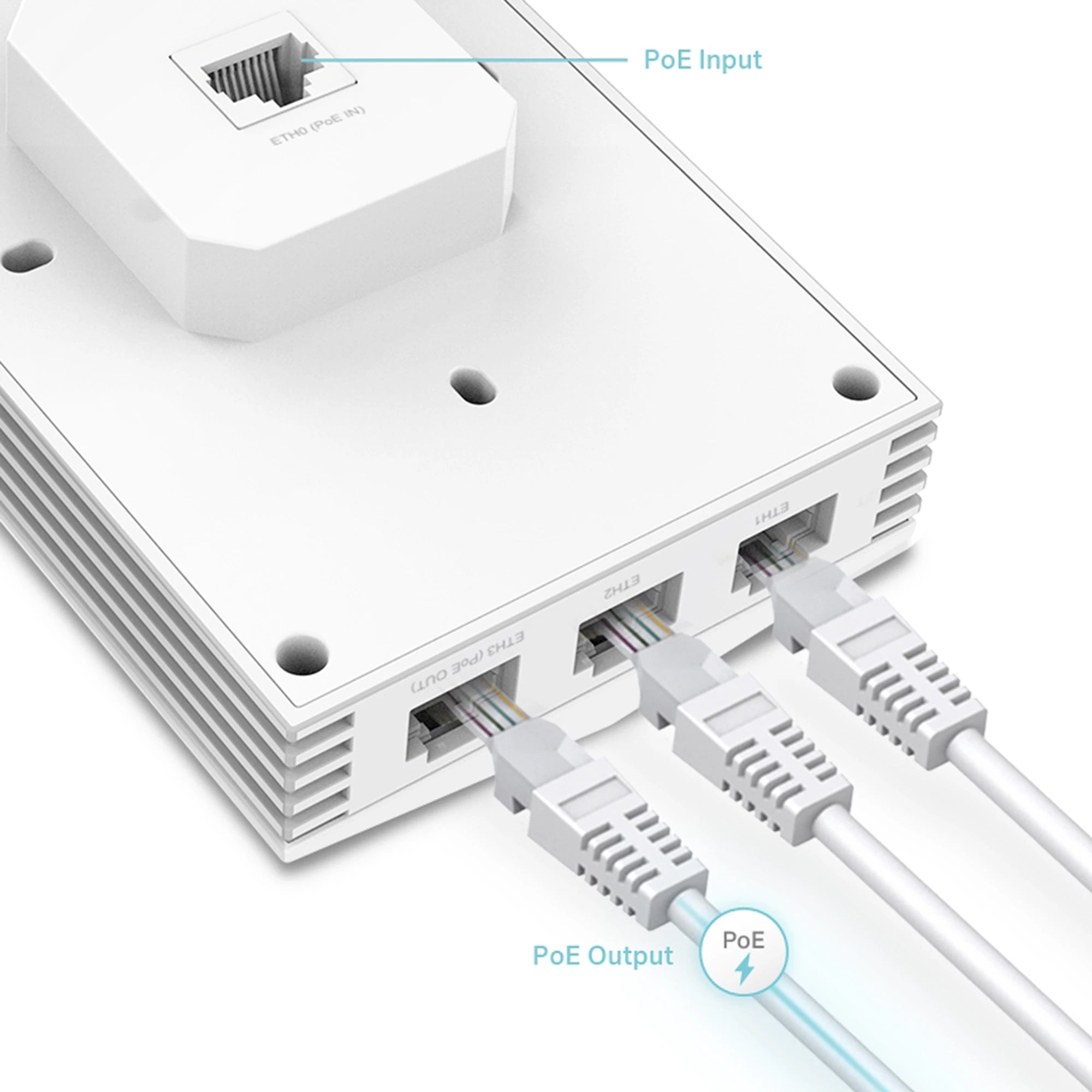 PUNTO DE ACCESO OMADA / WI-FI 6 AX3000 MU-MIMO 2X2 / ALTA DENSIDAD DE USUARIOS / CONFIGURACIÓN POR CONTROLADOR O STAND-ALONE / PARA MONTAJE EN TECHO/PARED / ALIMENTACIÓN POE+