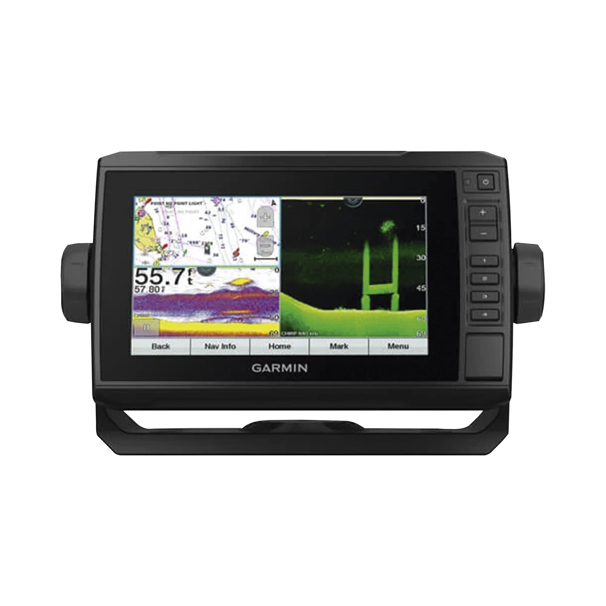 ECHOMAP UHD 72CV CON TRANSDUCTOR GT24-TM, PANTALLA DE 7, MAPA BASE PRECARGADO-Soluciones Marinas-GARMIN-Bsai Seguridad & Controles