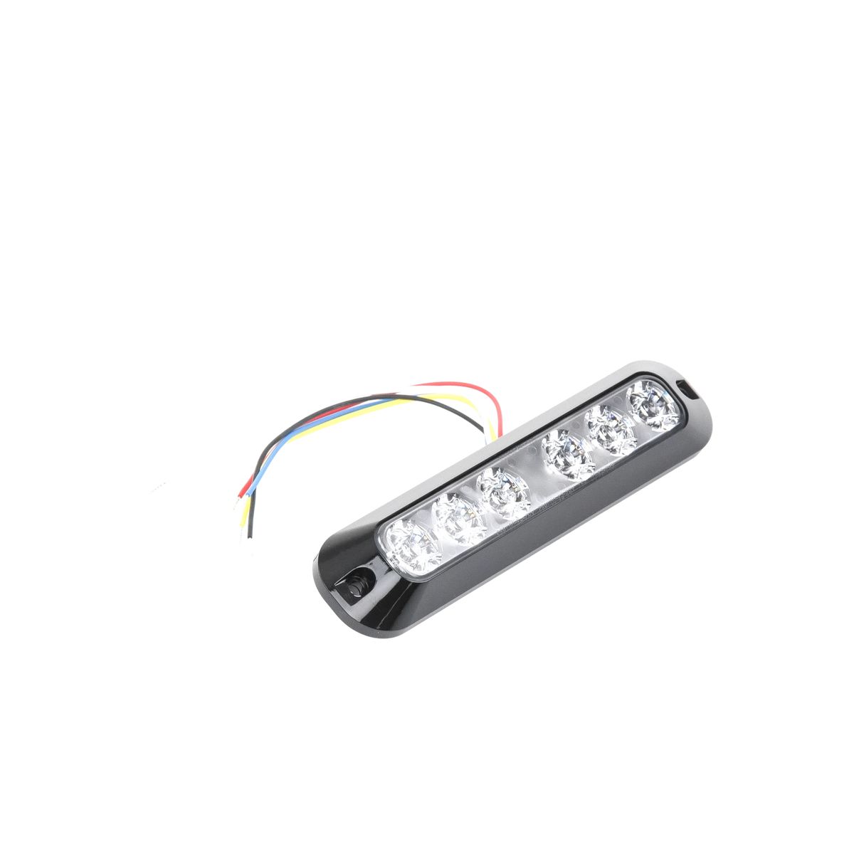 LUZ AUXILIAR DE 6 LED, ROJO/AZUL, LENTE TRANSPARENTE