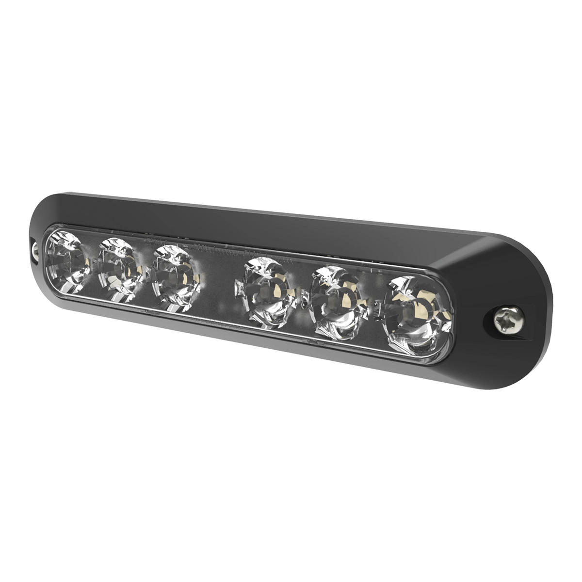 LUZ AUXILIAR DE 6 LED, ROJO/AZUL, LENTE TRANSPARENTE